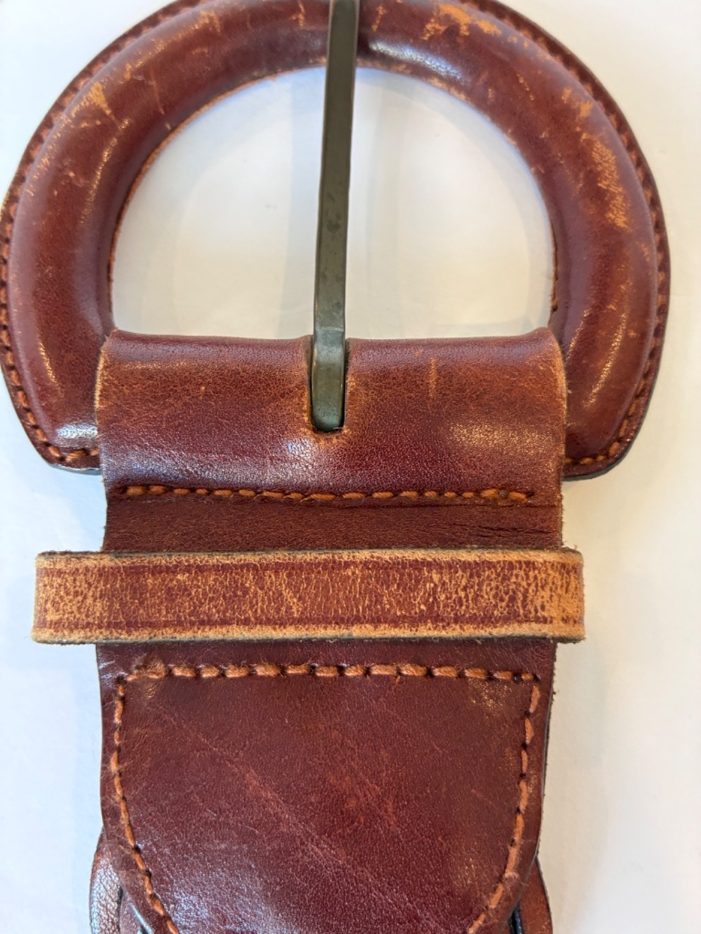 Talbots Genuine Leather Braided Woven Belt Brown Women’s Medium Boho Western - Picture 4 of 11
